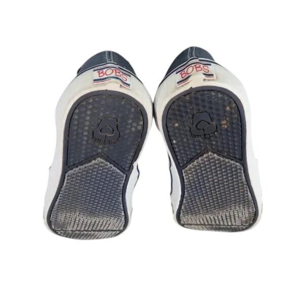 Skechers Shoes Womens 10 Sneaker Bobs California Casual Trainers Canvas Low Blue - Picture 11 of 13